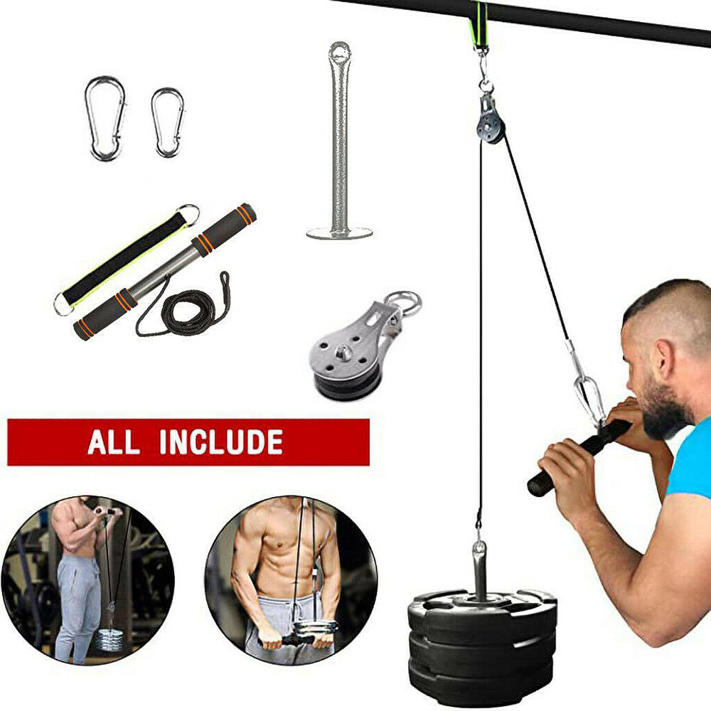 Fitness Diy Pulley Cable Machine Set Biceps Triceps Arm Strength Training