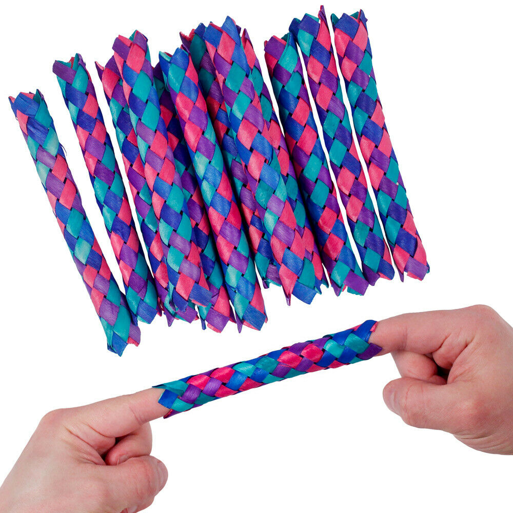 1296  Bamboo Chinese Finger Traps, Birthday Party Favors, Hot Toy, Fast Shipping