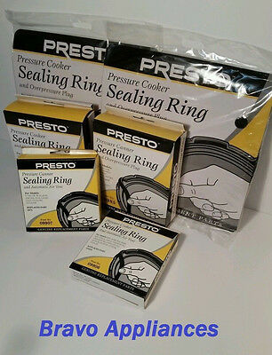 One Genuine Presto Pressure Cooker Sealing Ring Gasket And Plug All Models!