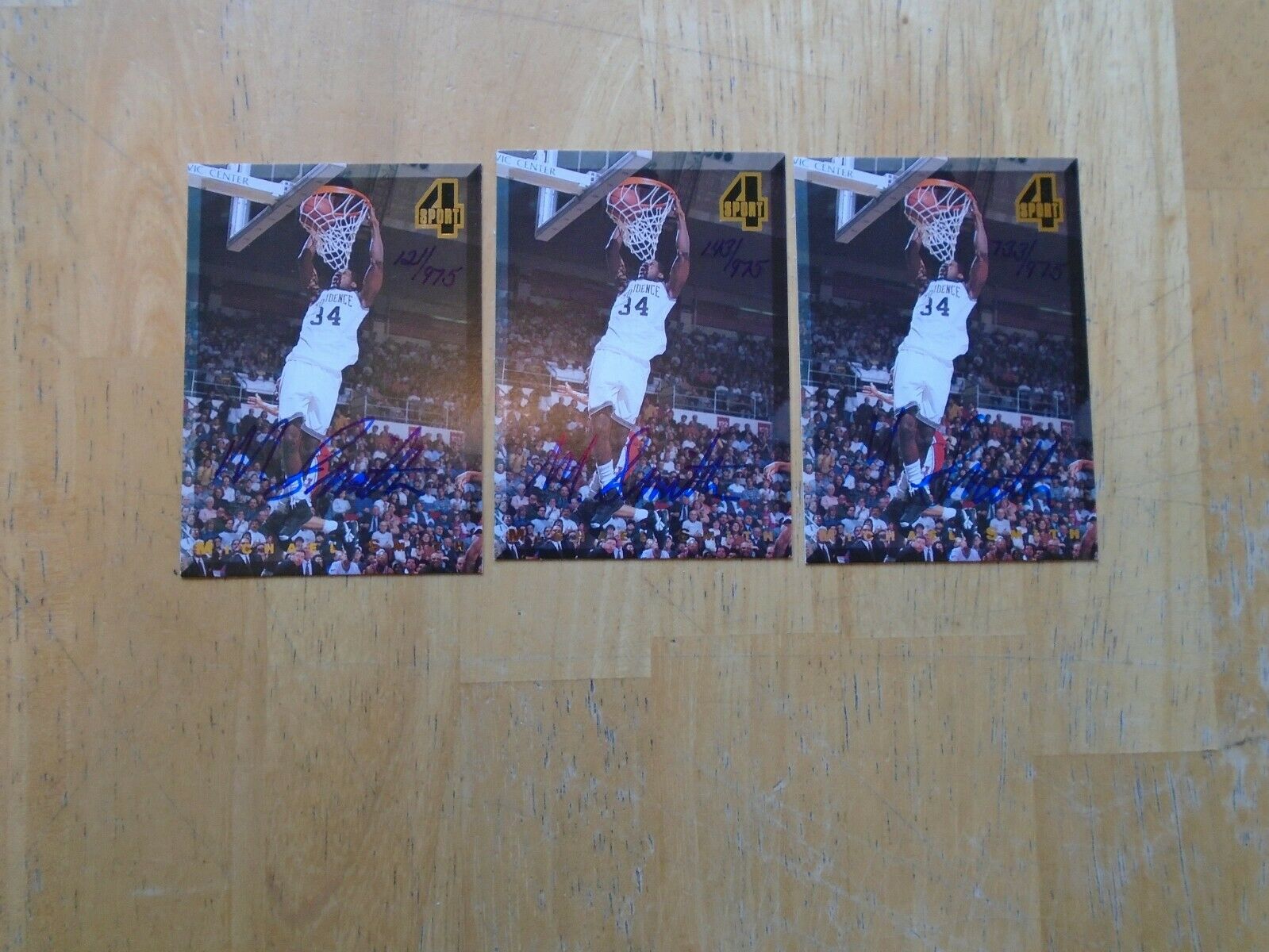 (3) Michael Smith Autographed 1994 Classic 4 Sports Cards